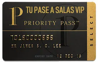Tarjeta de membresia de Priority Pass